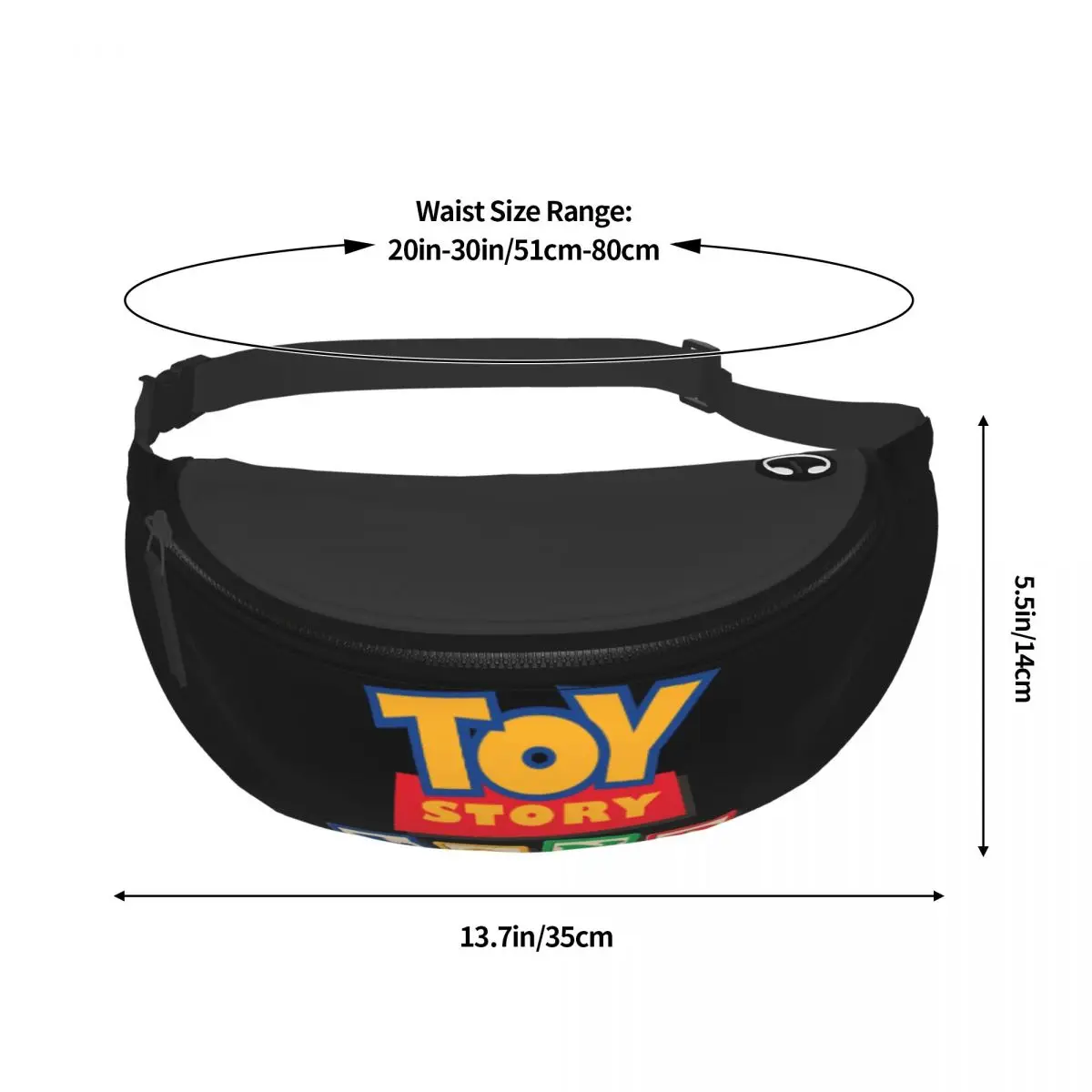 Cartoon Crossbody Fanny Pack para mulheres e homens, Saco de cintura, Bolsa de dinheiro para telefone, Ciclismo, Camping, Toy Story, Terra, Personalizado