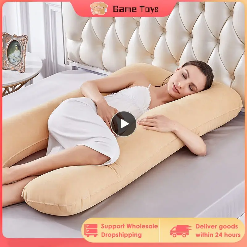 

New Pregnant Pillow Case U Shape Lumbar Pillowcase Multi Function Side Cushion Cover For Pregnancy Women