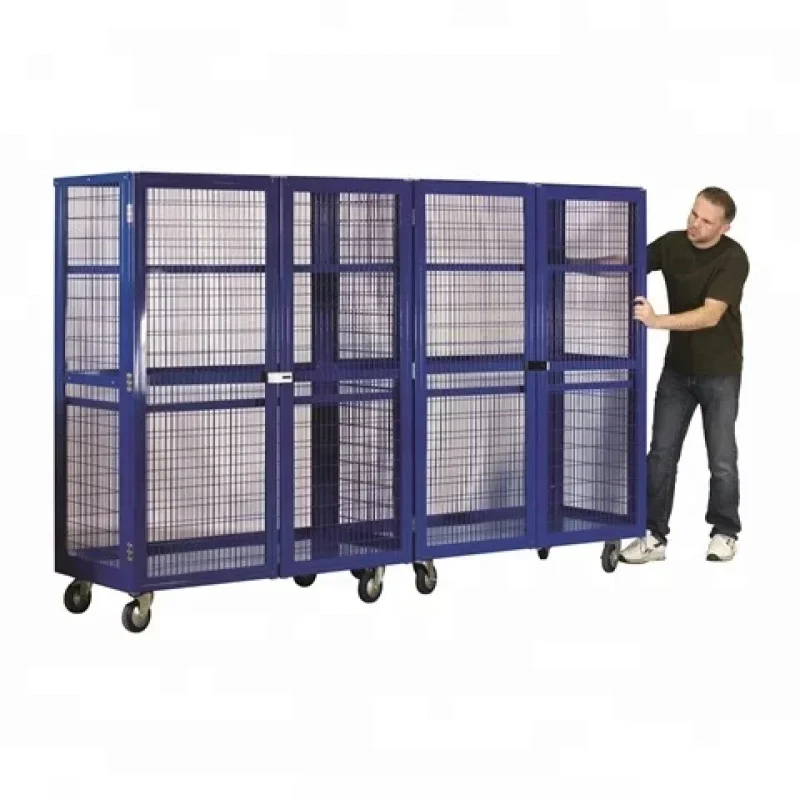custom.Warehouse Wire Mesh Container Roll Cage Trolley