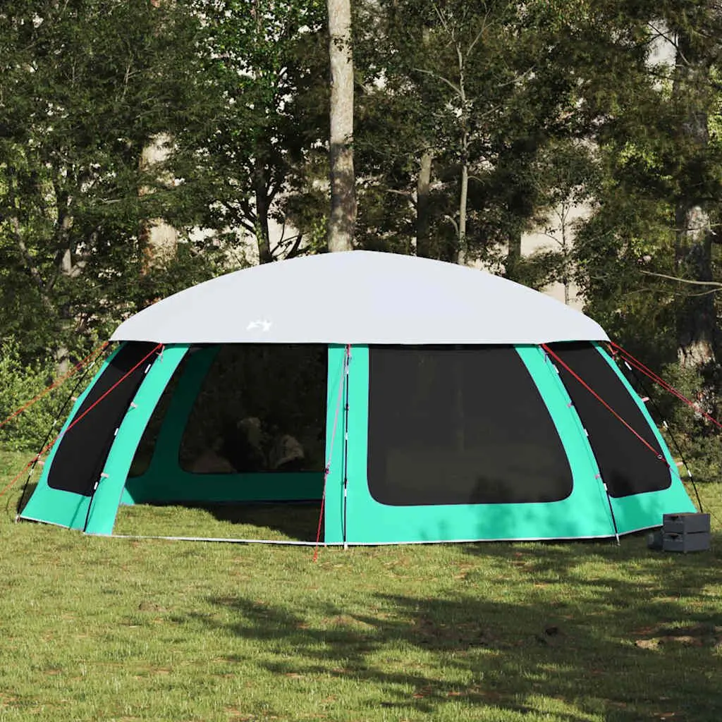 Tienda de campaña para piscina con mosca extraíble y paredes de malla verde mar 271,7x271,7"