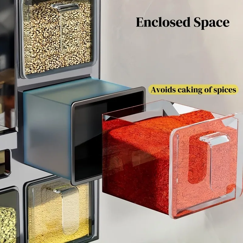 2026년 신제품 벽걸이형 금속 향신료 랙, 4/5/6개의 양념통 포함, 병, 항아리 및 용기용 공간 절약형 주방 정리함