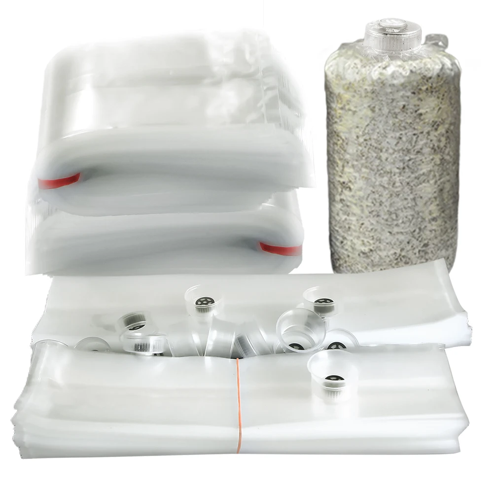 Kit de macetero de cultivo de setas, sustrato multimedia, bolsa de cultivo de polipropileno Autoclavable, herramienta de cultivo de hongos comestibles para granja de jardín