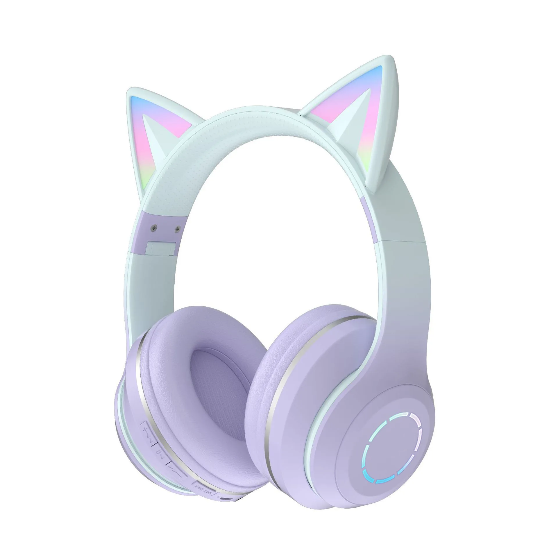 Luminous Bluetooth Headset, Wireless Headset, Esports Game Cat Ears Listening To Music Learning Online Class Call Headset