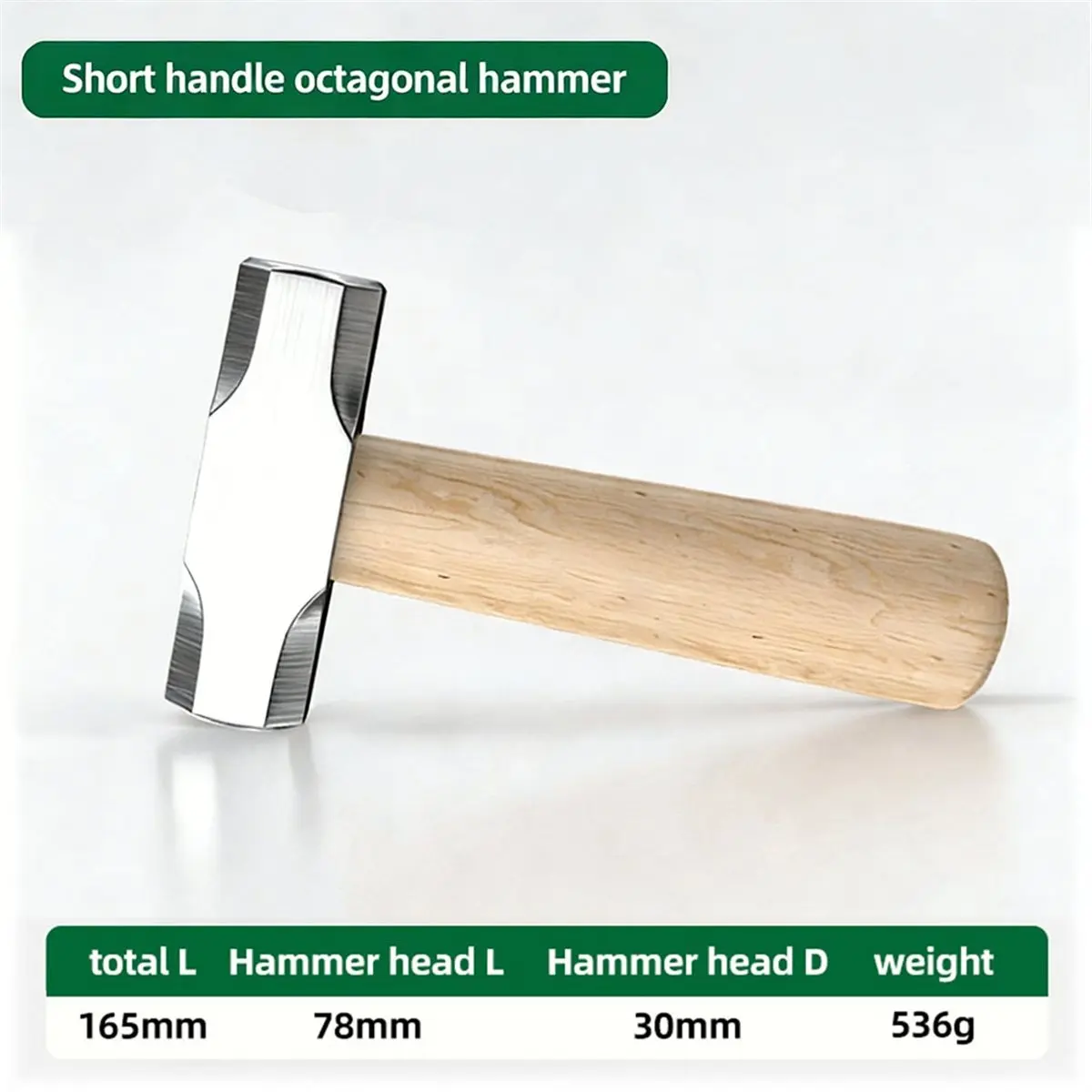 Hammer Claw Hammer with Wood Handle and High-Carbon Steel Hammer Head Octagonal Hammer for House & DIY A