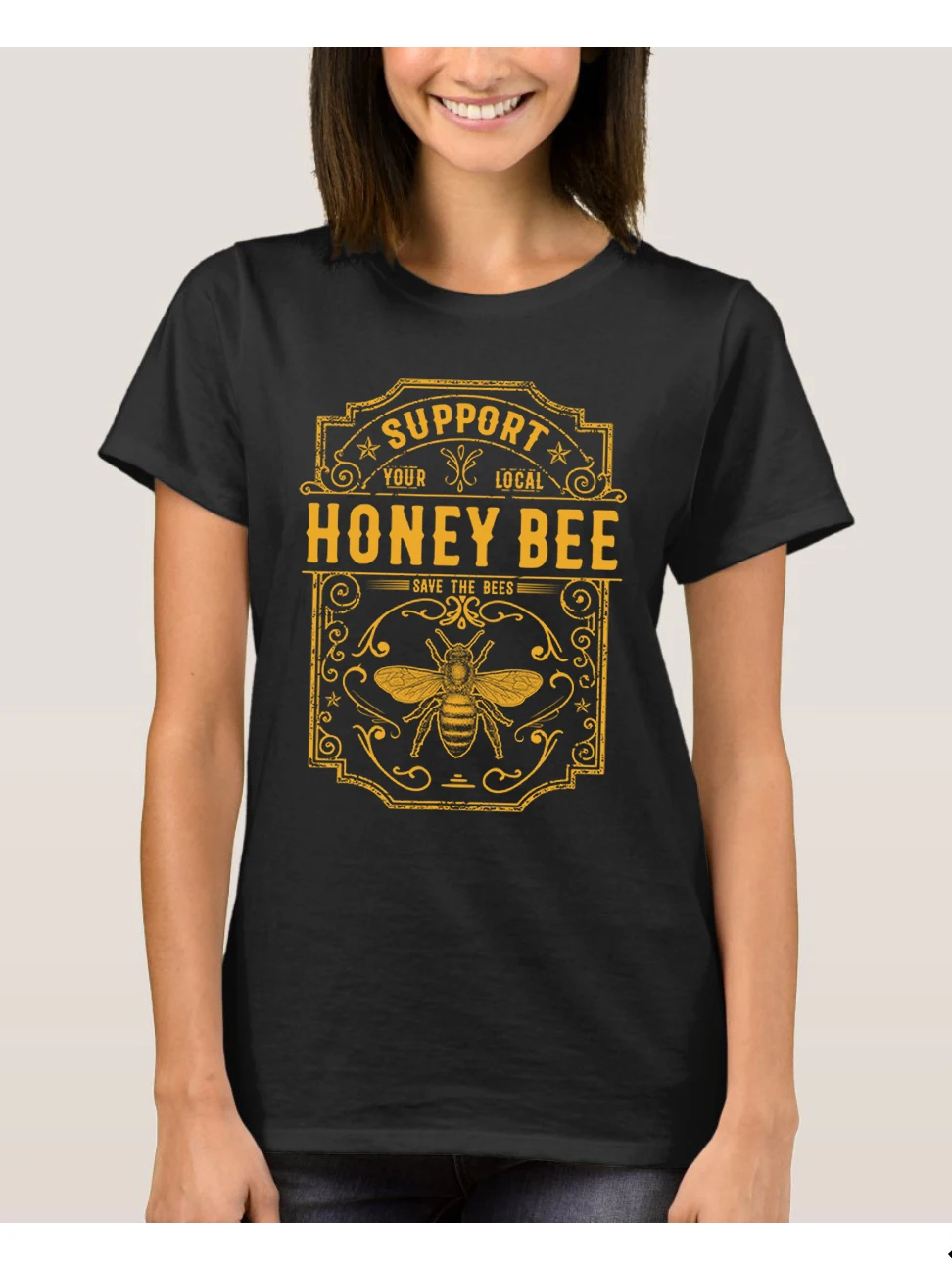 FLC Trends-Camiseta de abeja de miel para mujer, ropa de verano 2023, camiseta gráfica Vintage Unisex, camisetas informales para mujer, camisetas