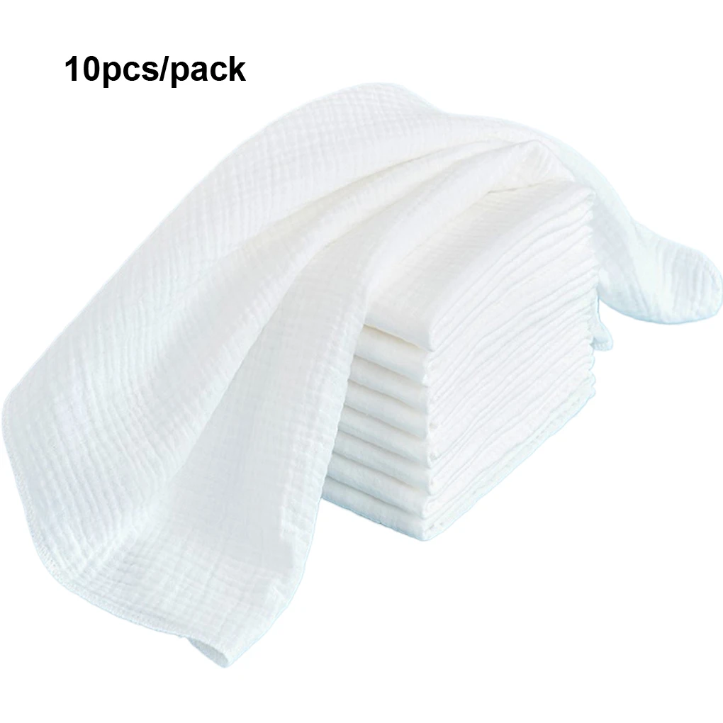 10pcs Cotton Baby Gauze Diapers For Newborn Baby Nappy Changing Washable Reusable Double Layer Soft Baby Towels 43x45cm