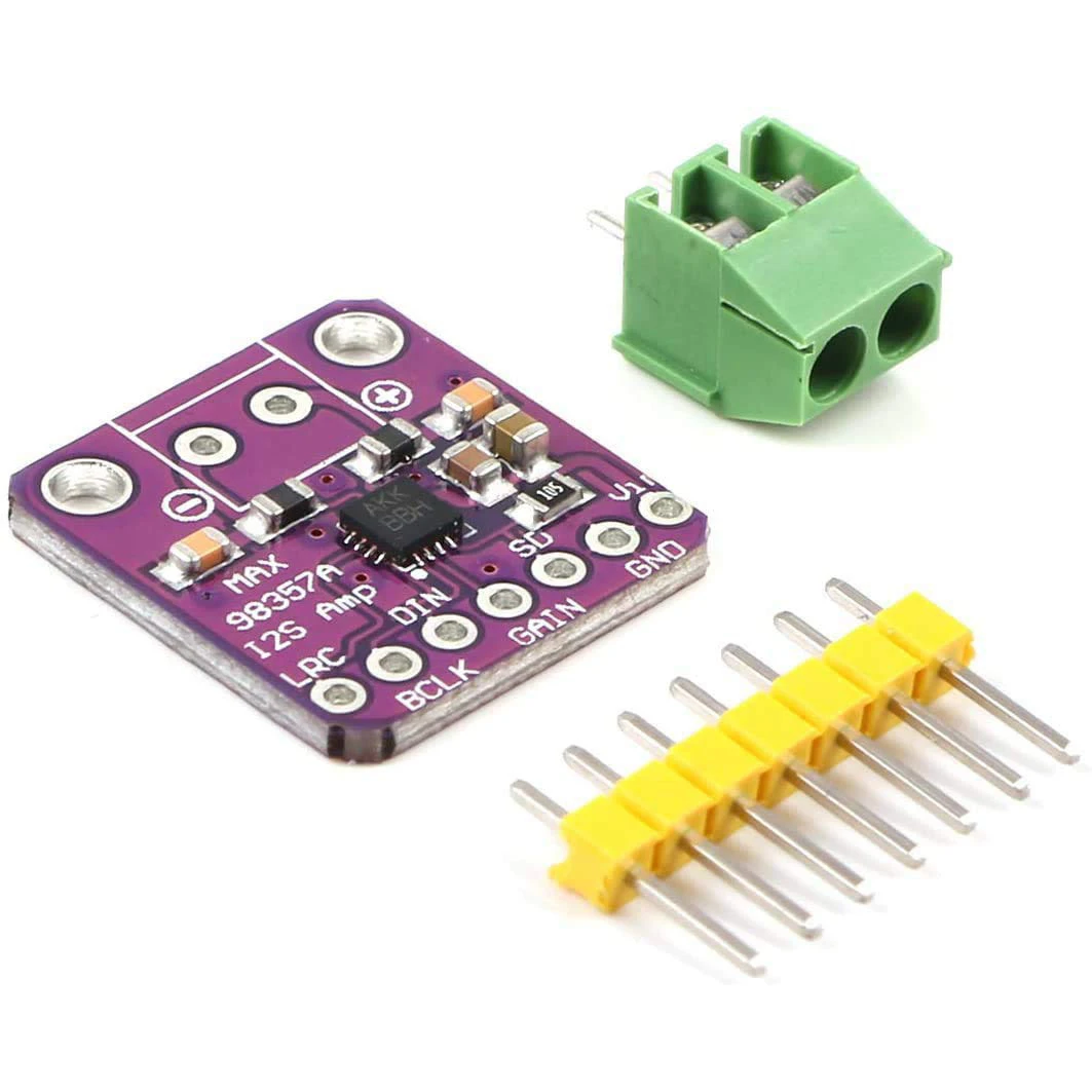 MAX98357 I2S Class D Audio Amplifier Module Breakout Interface DAC Decoder Board for Arduino with Dupont Cable