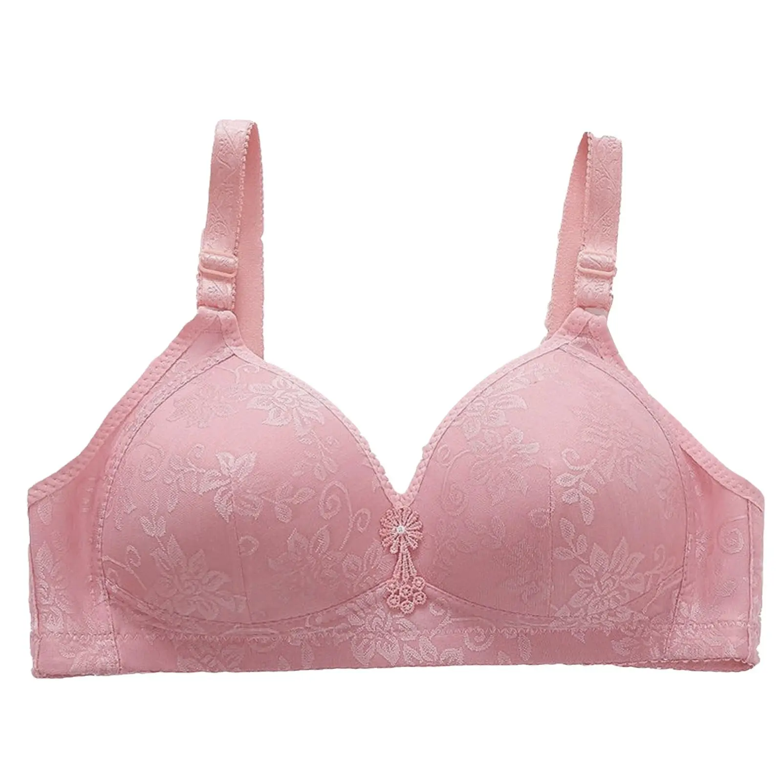 Comfortable Bra Breathable Adjustable Brassiere Thin Section Without Steel Ring Bra Large Breasts Appear Small Gathering Bra