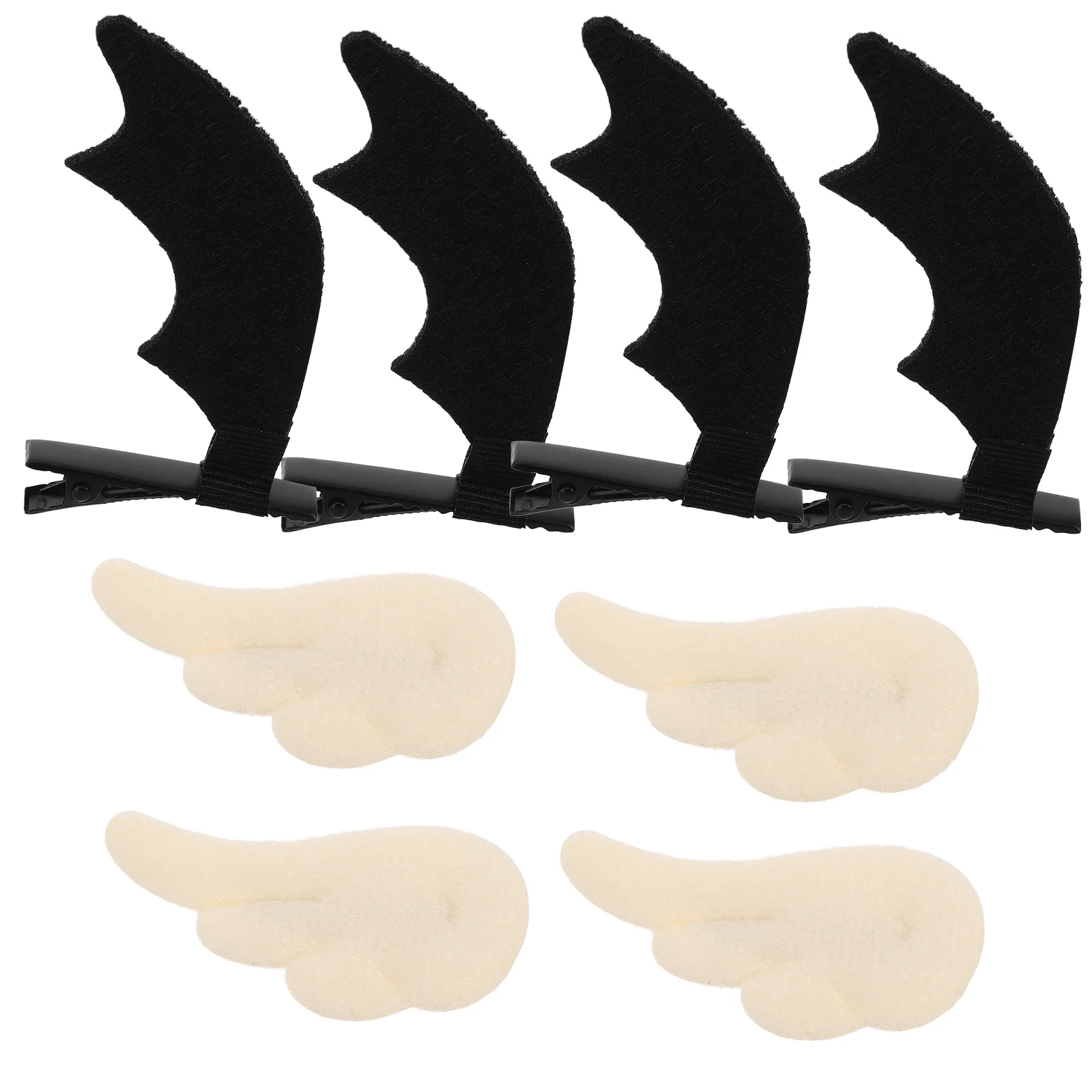 

4 Pair Cartoon Clips Spooky Decor Kids Party Accessories High Quality Wing Hair Decoration Practical