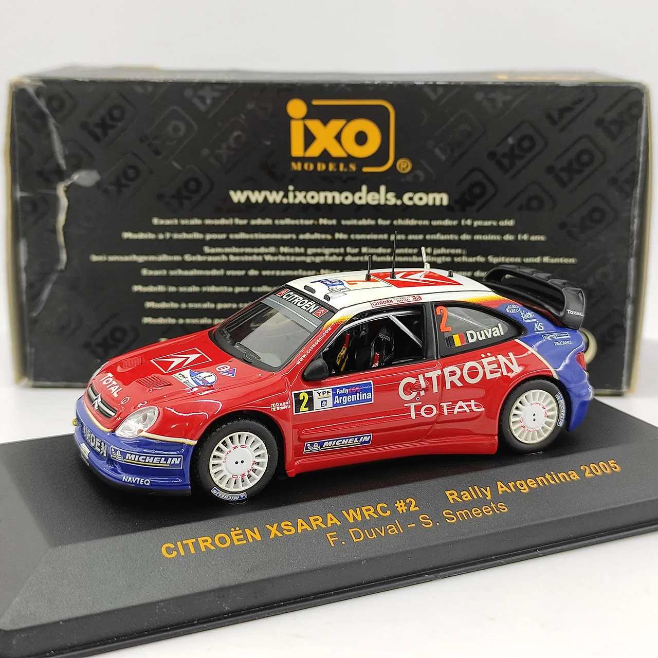 

Литье под давлением IXO масштаб 1:43 Citroen Xsara WRC # 2 Аргентина Ралли 2005 Модель автомобиля из сплава Коллекционная игрушка Подарок Сувенир Дисплей Орнамент