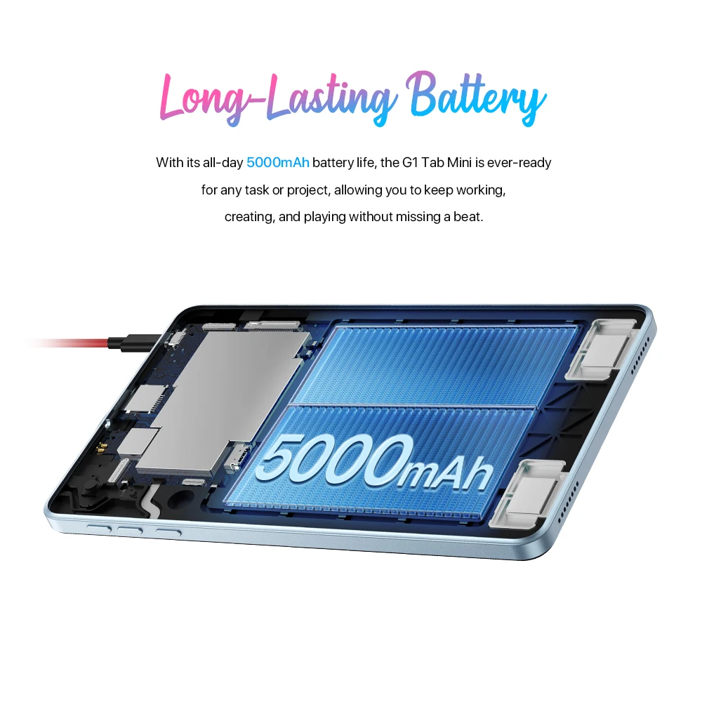 UMIDIG G1 탭 미니 태블릿, 지지대 와이파이 6 슬림 디자인, 8 인치 HD 디스플레이, 5000mAh 배터리, 5MP 카메라