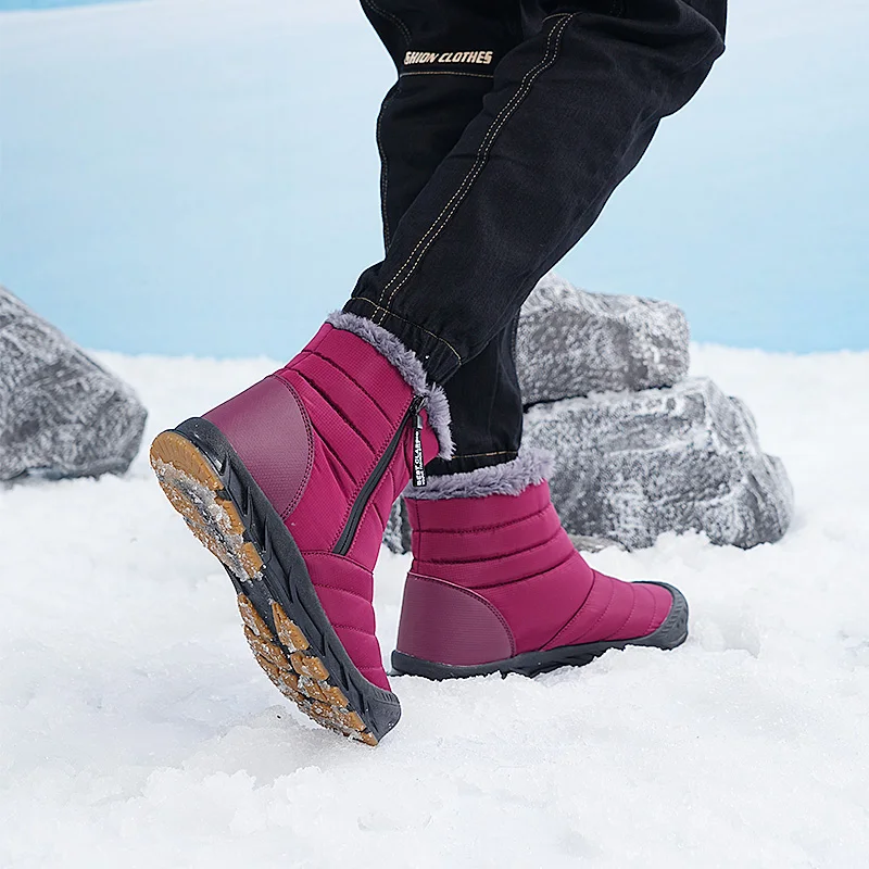 Luxury Men's Shoes Flat Ankle Boots Women's Winter Snow Boots Wide Toe Barefoot Sports Shoes Walking and Hiking Shoes Gift 2025