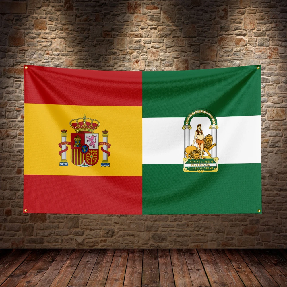 Single-sided printing of the Spain and Andalusia flag
