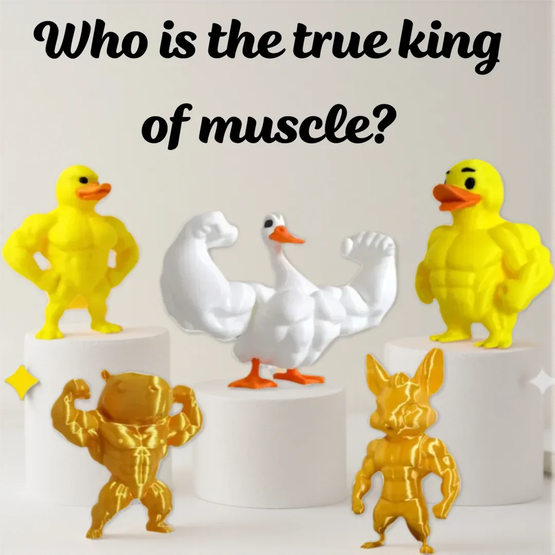 

King of Muscles -3D Desktop Decor Cute Bookshelf Whimsical Figurine,Multifunctional Indoor Outdoor Decoration Home Accessory