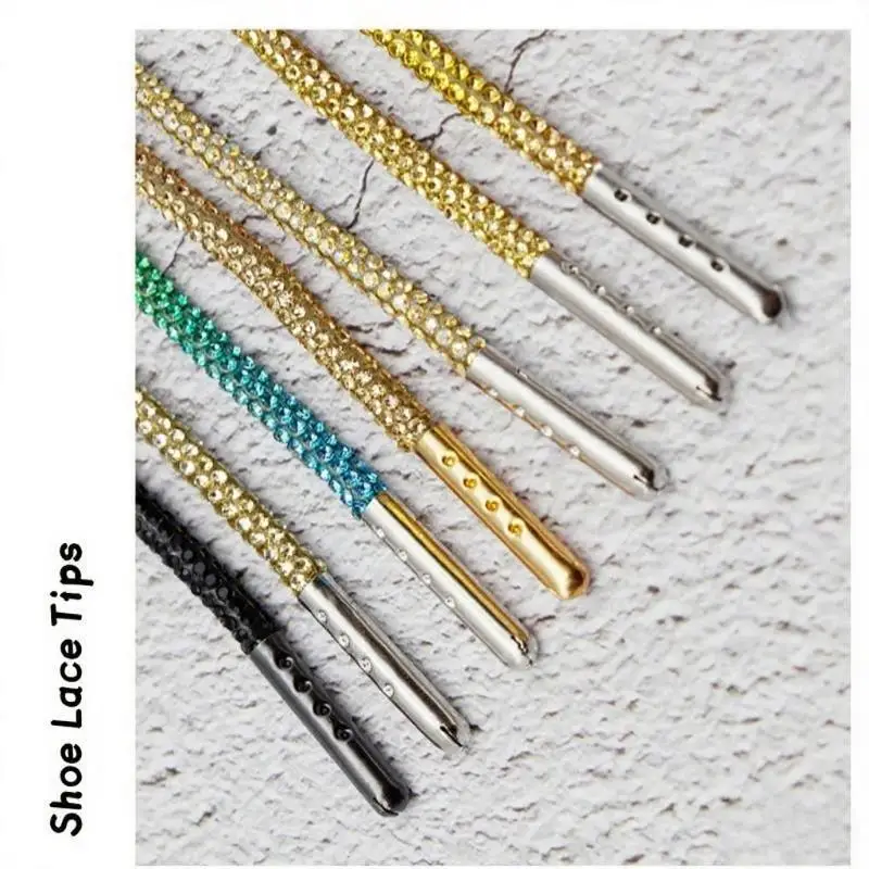 

Shoe Lace Tip DIY Shoelaces Repair Replacement Head Metal Lock Clips Buckle For Shoestrings Bullet Aglets Shoes Accessories