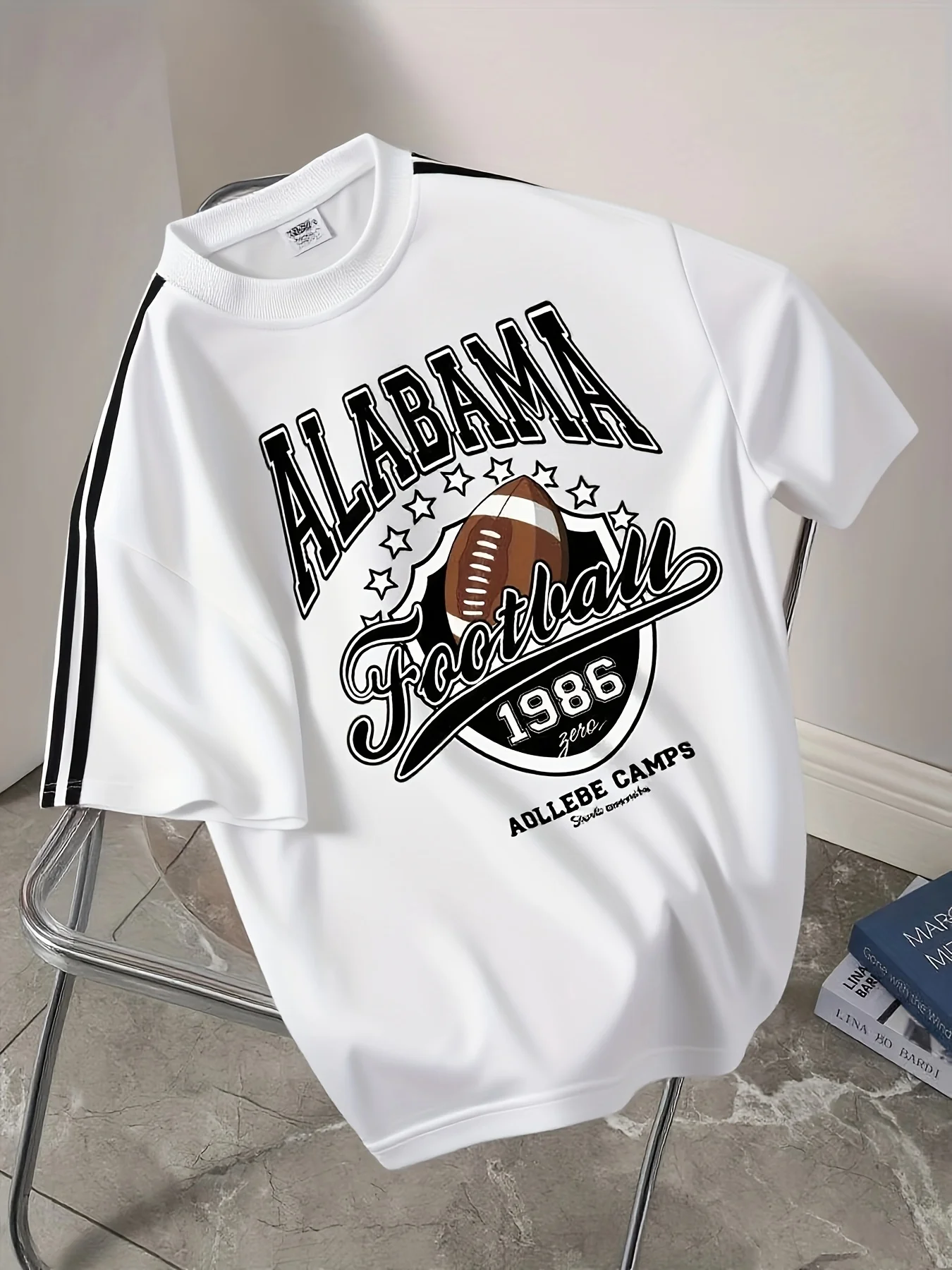 تي شيرت رجالي صيفي جديد لعام 2025 عبارة عن ملابس شارع غير رسمية مريحة وناعمة مع مطبوعات حروف