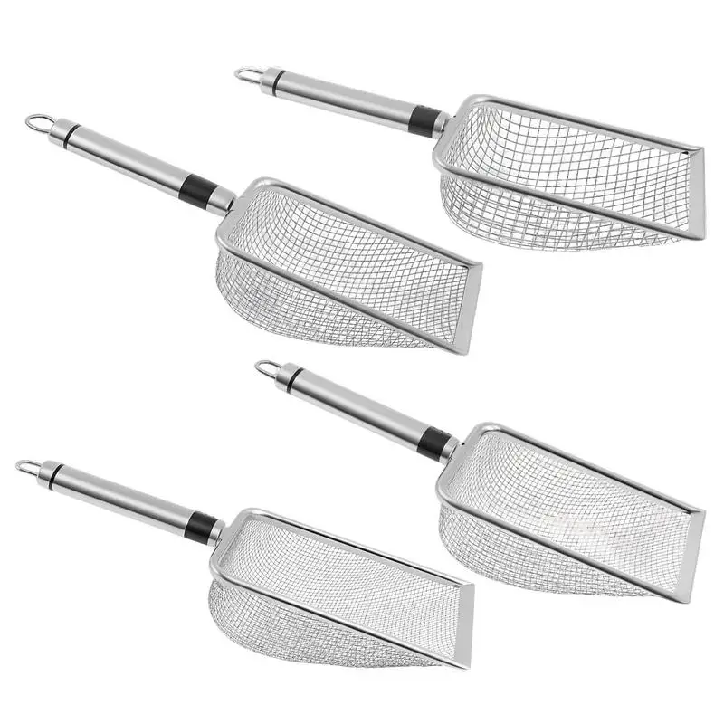 

Сито для песка, садовое сито, лопата из 4 предметов, инструмент из нержавеющей стали, экономия места, дизайн для скального песка, пляжа, горшка, газона, сада