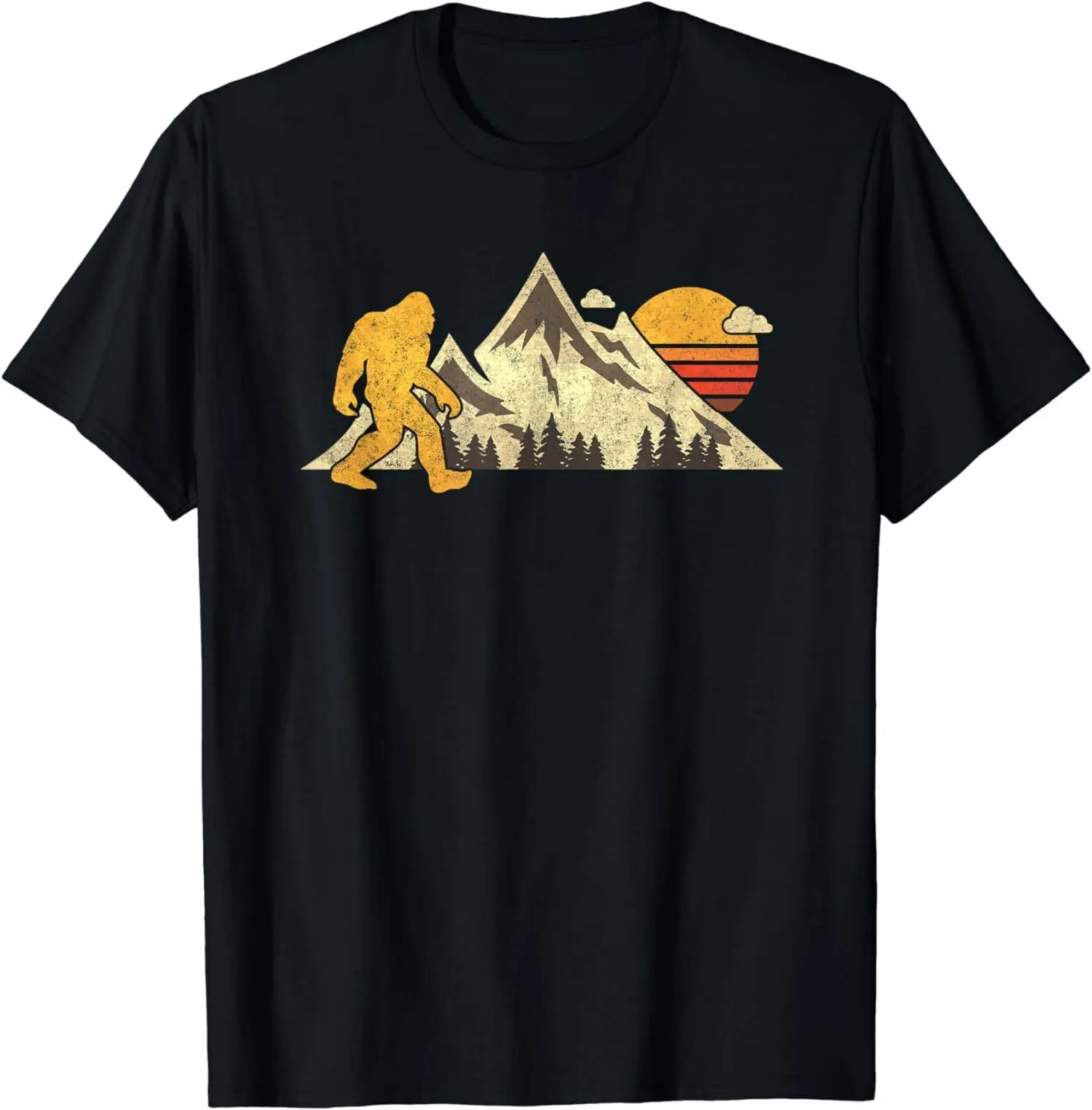 New Limited Bigfoot Vintage, Mountain Sasquatch Camping Hiking Lovers T-Shirt