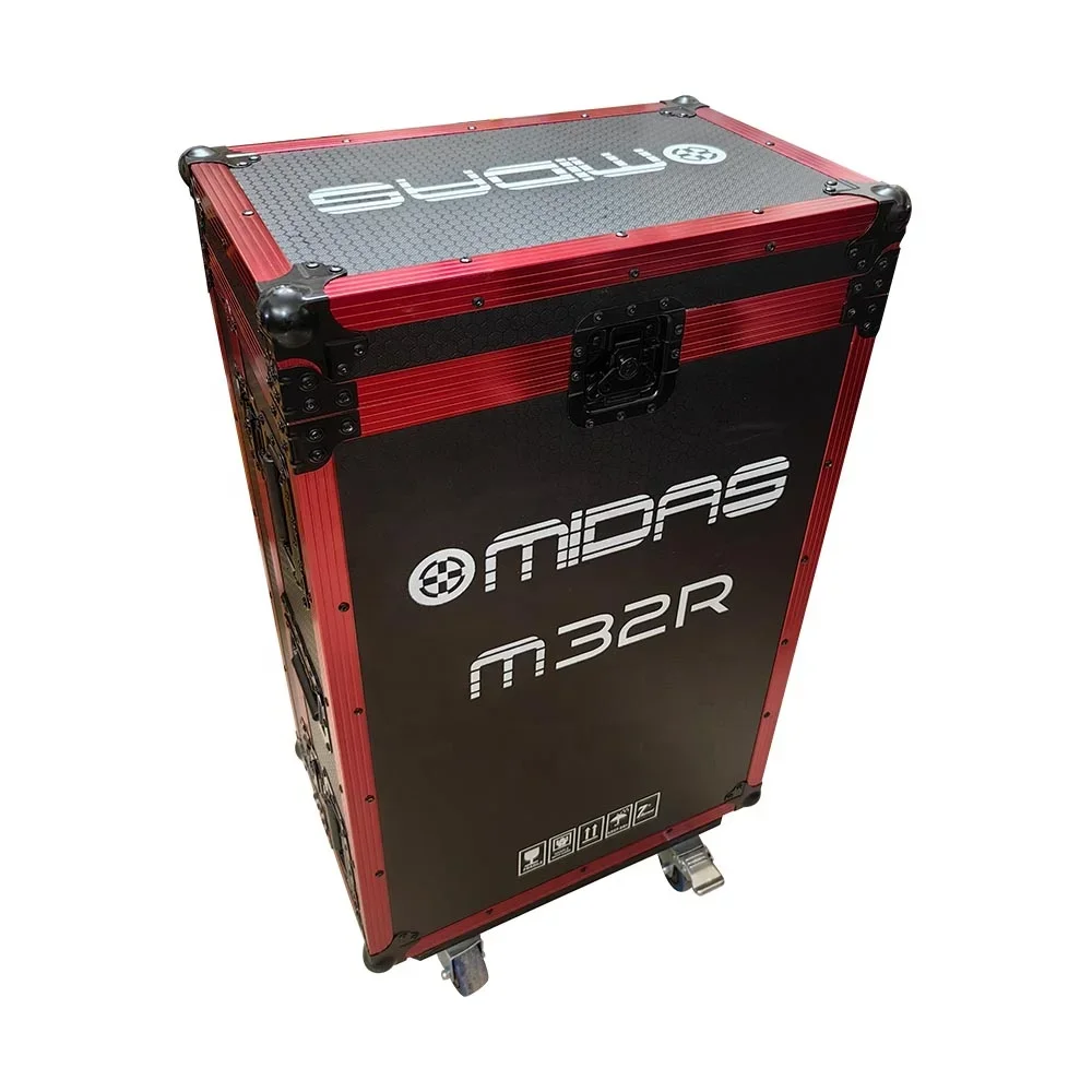 Customized Midas M32R Live Digital Mixer Flight Case With Wheels Pa System Portable Flight Case Indoor Outdoor