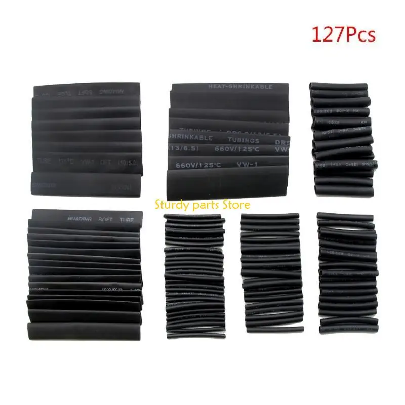 97QC 127xHeat يتقلص أنبوب عدة سلك يتقلص التفاف لإصلاح الأسلاك لحام أسلاك السيارات