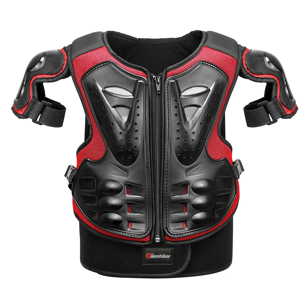 Kid's Motorcycle Armor Vest Protection Motocross Body Armor Jacket Protective Armors Riding Kneepads Moto Full Armor Children image 3