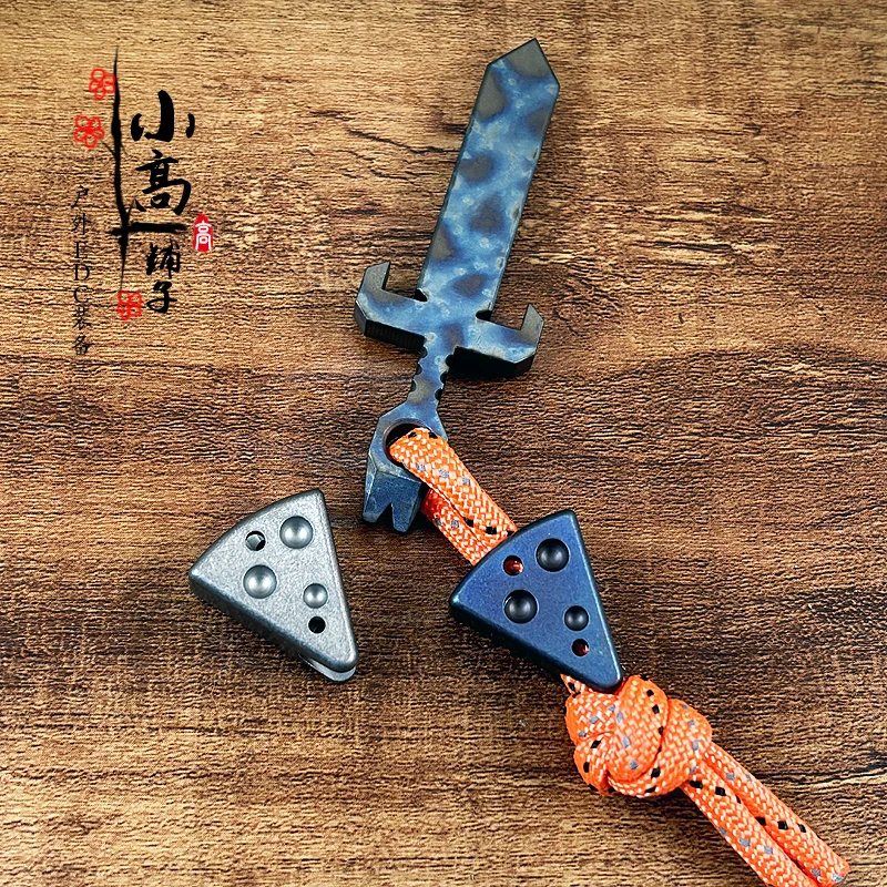 

1 шт., EDC, бусина из паракорда, титановый сплав, сырный нож, бусина, нажимная карта, монета, рогатка, подвеска, сделай сам, игрушка для снятия стресса, аксессуар