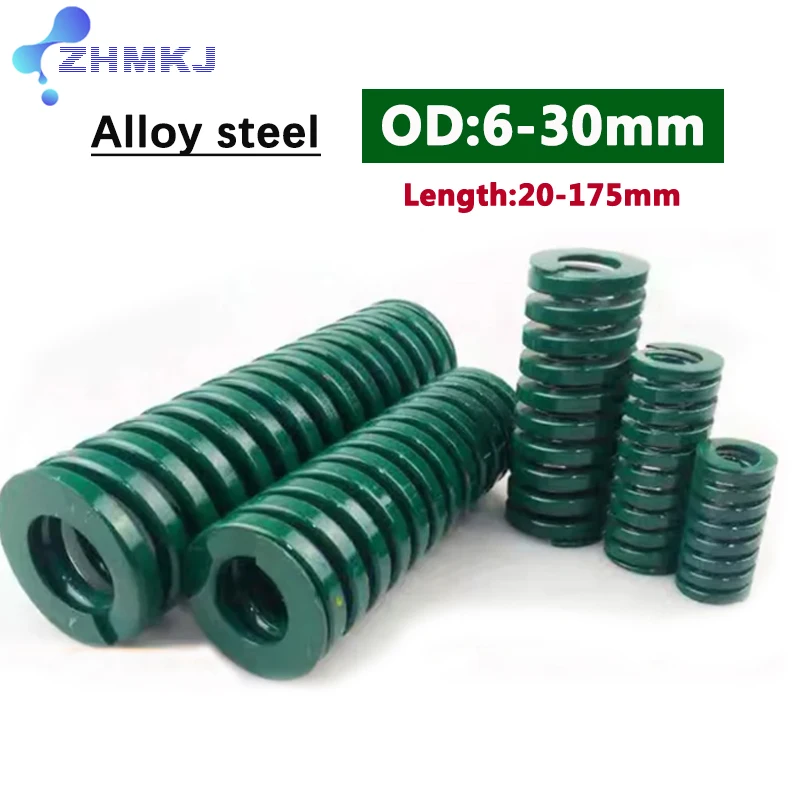 Green Heavy Load Die Mold Spring Spiral Stamping Compression Die Mould Springs Outer Diameter 6-30mm  Length 20-175mm