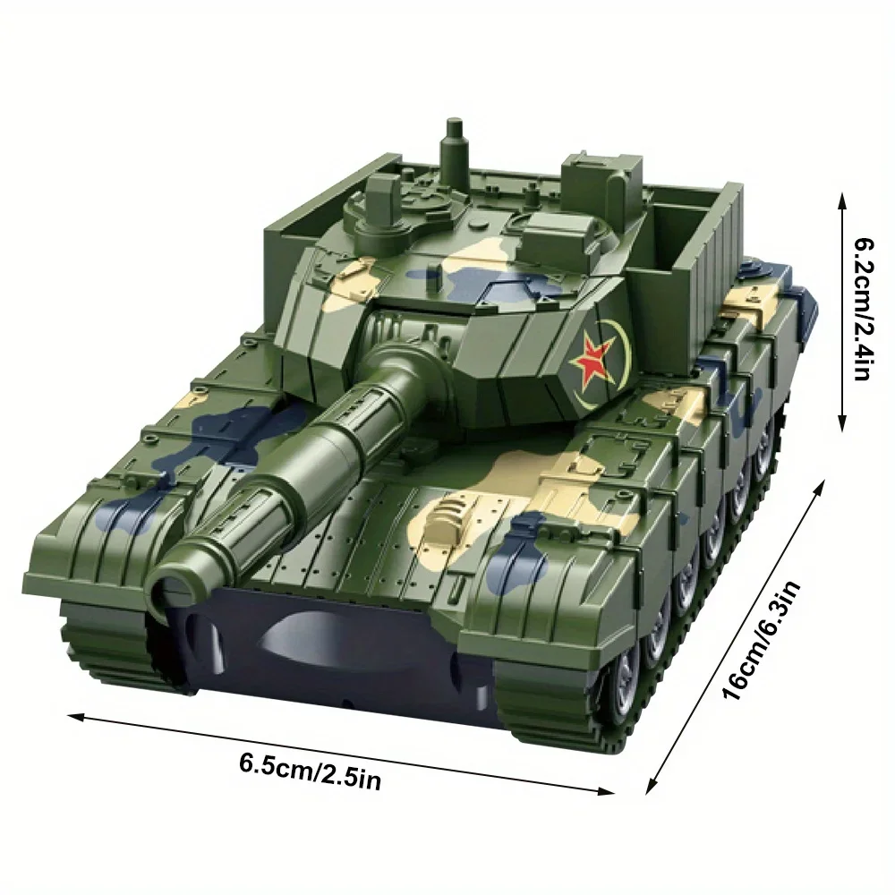 

Simulation Pull Back Sound Light Tanks Model Toys for Kids, Alloy Diecast MilitaryTank Inertia Car Model Toy for Boys Gift