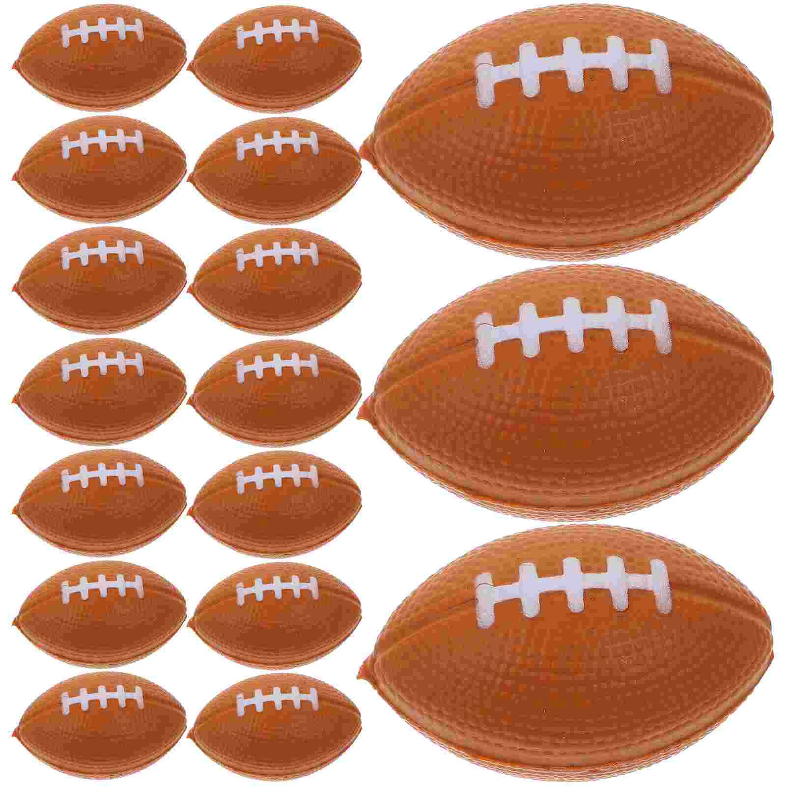 40 Pcs Mini Rugby Toy Squeeze Foams Football Stress for Anxiety Adults Footballs Bulk Eva Stretchy Child Sports