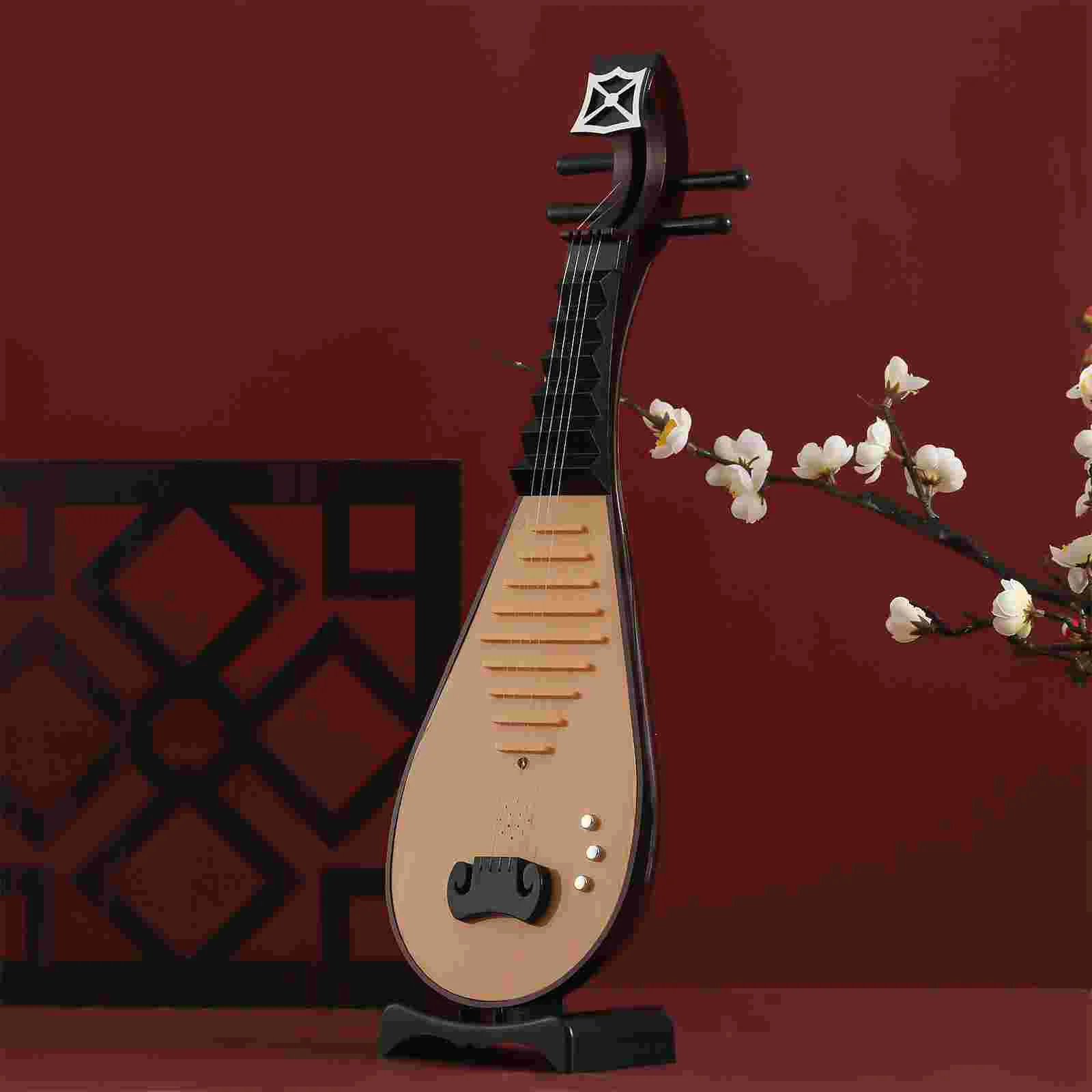 Lute Vintage Instrument Model Chinese Prop Simulation Photo Studio Stringed Decor Music Ornament