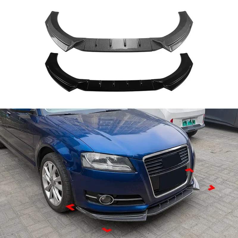 Для Audi A3 8P 2008-2012: Передний бампер, сплиттер, обвес, стандартная версия, тюнинг, модификация