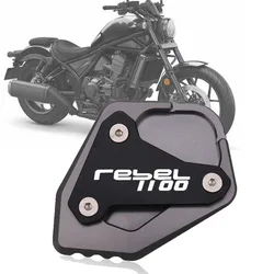 Motocicleta cnc kickstand pé suporte lateral extensão almofada suporte ampliar placa para rebel cmx1100 cm1100 cmx 1100 2020-2022