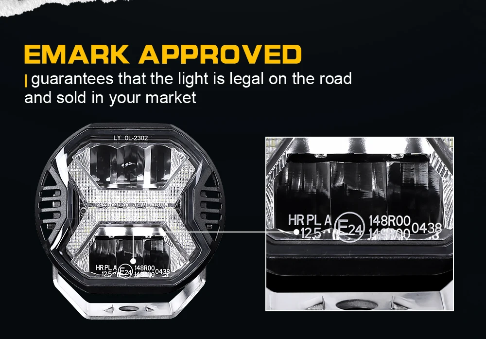 4 Zoll Auto LED Arbeitslichtleiste 12 V Bernstein DRL Fahrlicht Scheinwerfer für Jeep Offroad Boot Traktor LKW 4x4 SUV ATV Scheinwerfer – Detail 7