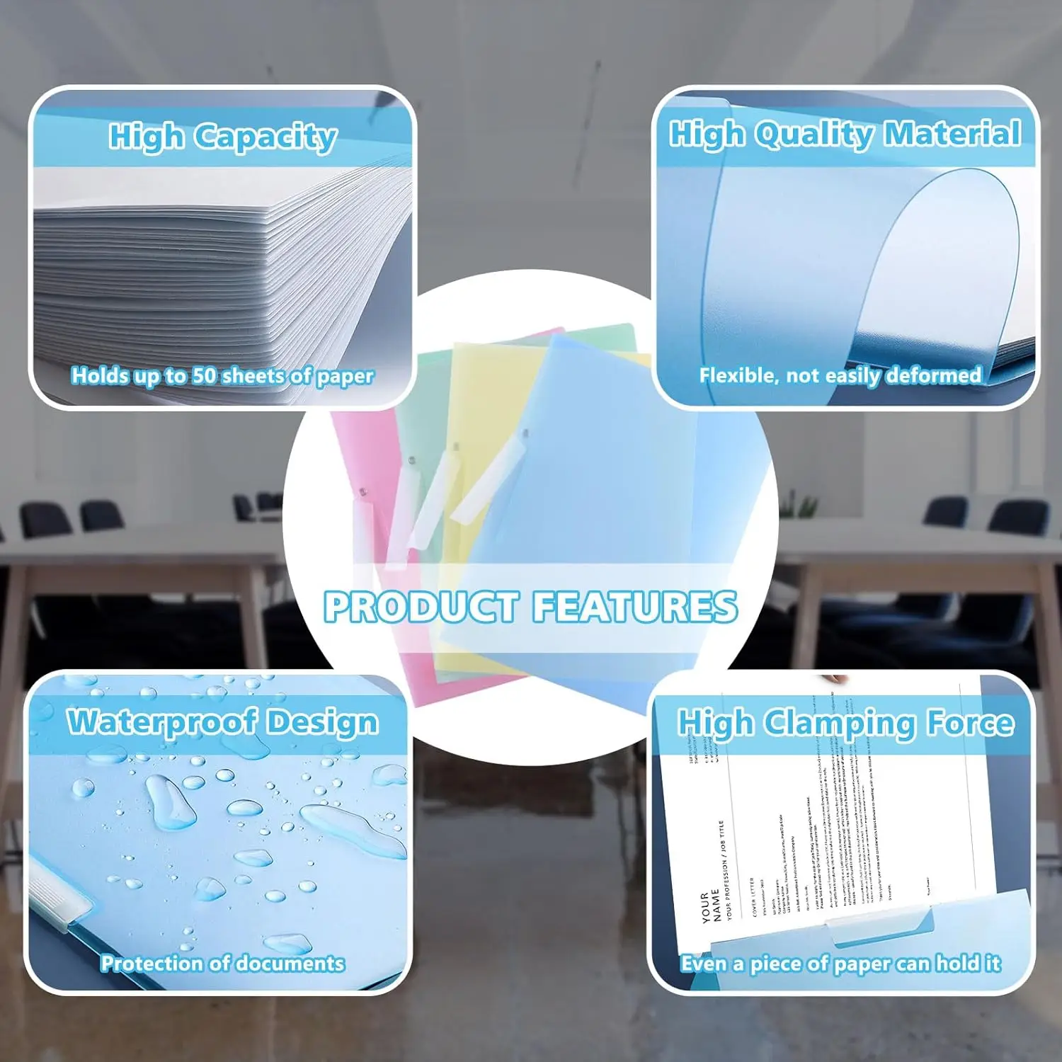 1 Set 4/5Pcs A4 Nimble Rotating File Folder Student Office Special Test Paper Report Storage Supplies