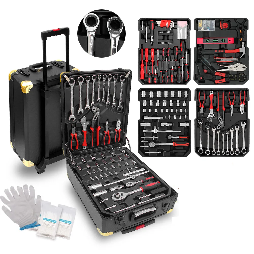 699-Piece Trolley Case Tool Set with Ratchet Wrench