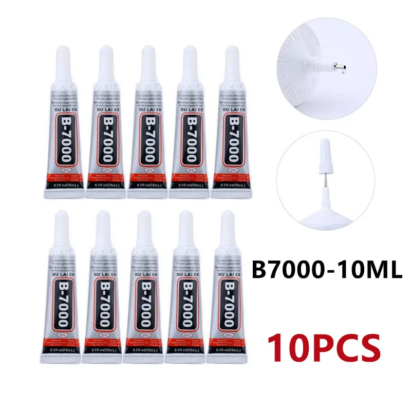 50pcs Best b-7000 10ml  Multi Purpose Glue Super cold glue B7000 Adhesive Epoxy Resin Diy Crafts Glass screen Cell Phone