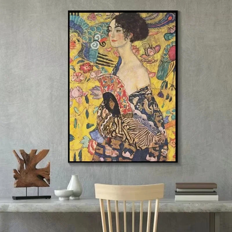 Classic Gustav Klimt Abstract Figure Artwork Kiss,Tree of Life Poster and Prints Canvas Painting Wall Pictures Home Decor Gift