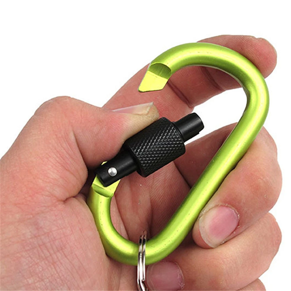 5PCS Karabiner Clip Set Aluminium Legierung Tourist Haken Angeln Karabiner Schnalle Karabiner Schlüssel Halter Schlüsselbund Camping Karabiner – Detail 5