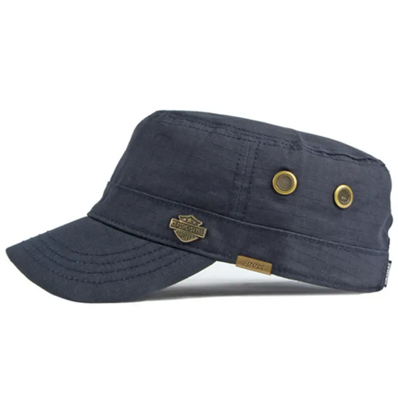 

Men's Flat Cap Navy Military Hats gorras 2024 New Fashion Brands Caps For Men Sports Caps Bone Masculino Snapback Hat
