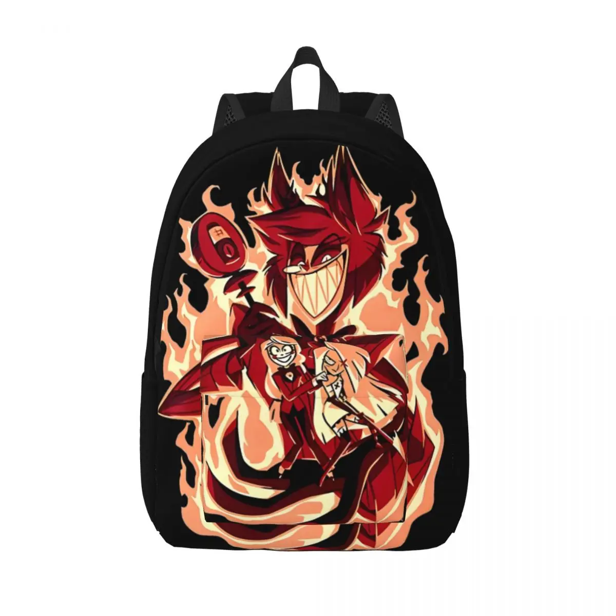 

Hazbined-Hotels Alastor Backpack for Men Women Fashion High School Hiking Travel Daypack Anime College Canvas Bags Sports