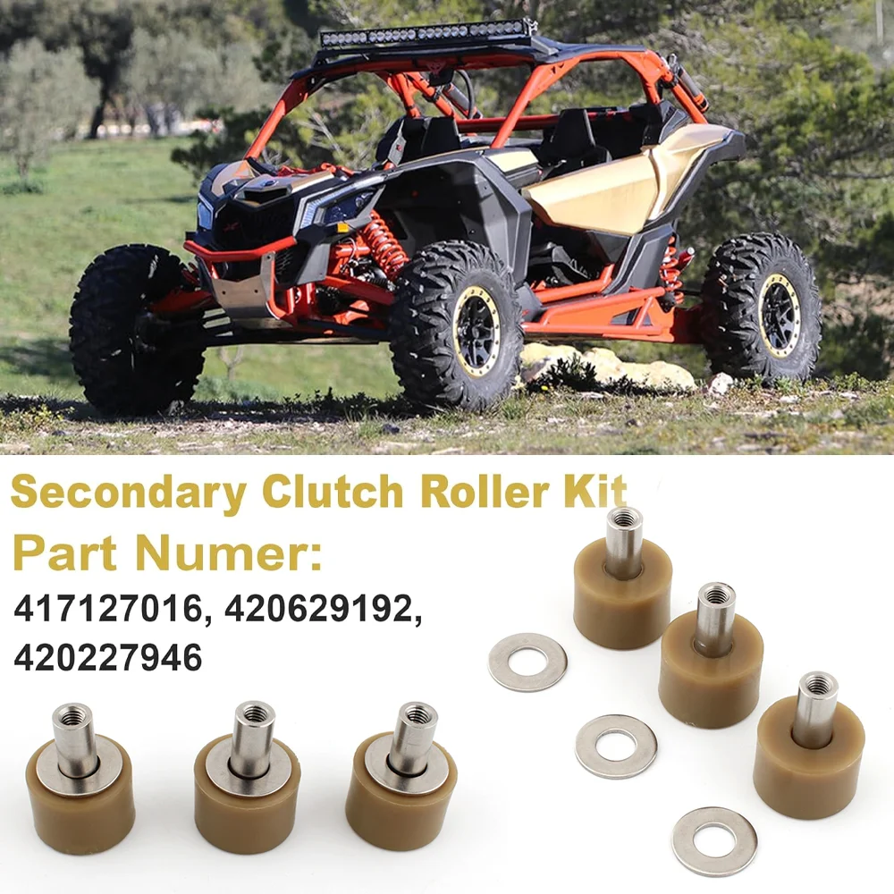 

Secondary Clutch Roller Kit 417127016 420629192 420227946 for Can-Am Maverick X3 2017-2023 Sport 1000R Commander 1000R