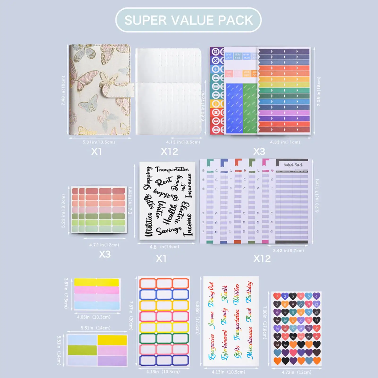 Libro pianificatore di budget A6 Libro pianificatore di budget con custodia con cerniera Raccoglitore di budget per uomini Donne Ragazzi Giovani Adolescenti Moglie Marito