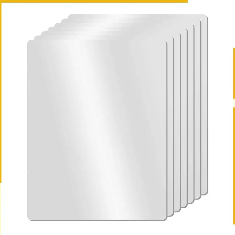 A92P doorzichtige flexibele plastic snijplankmatten set, matte doorzichtige keukensnijplank doorzichtige matten 17,5 x 12 inch, set van 7