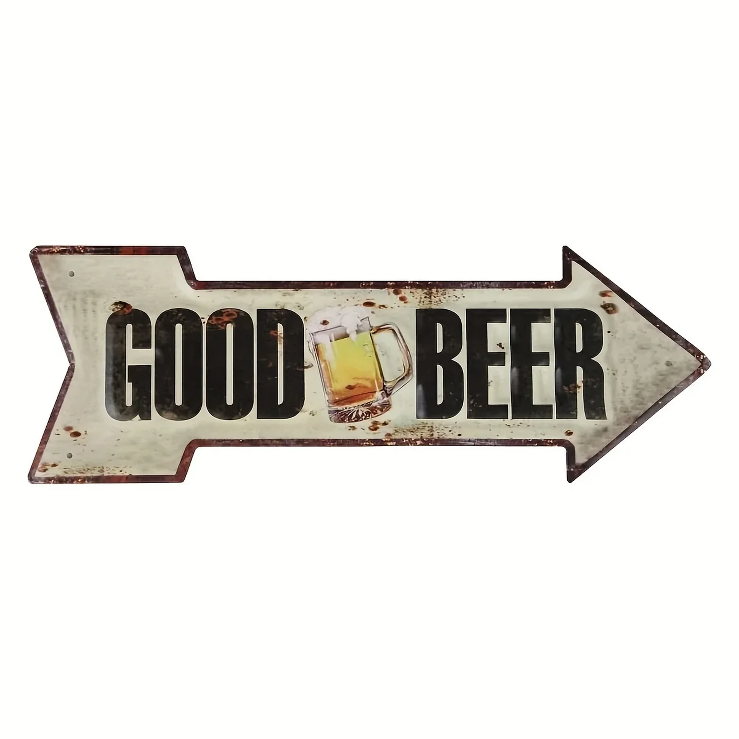 Retro Tiki Bar Open Beer Metal Tin Signs Vintage Street Signs Retro Arrow Directional Signage Funny Tin Sign for Wall Decoration