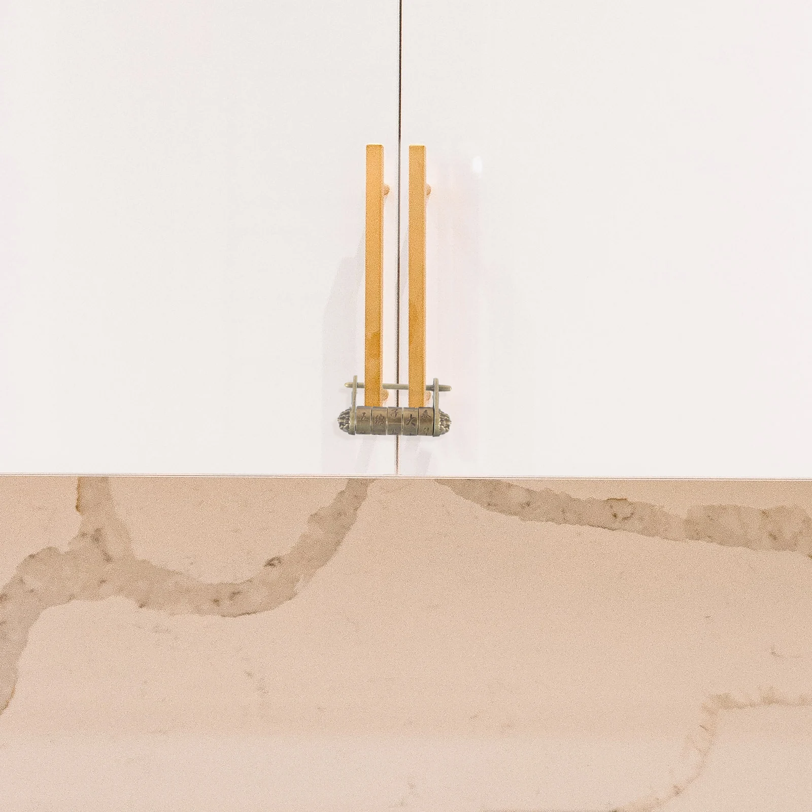 

Small Metal Vintage Lock Chinese Style Text Password Decorative and Practical for Drawer Cabinet Safety Baby Proofing Kit