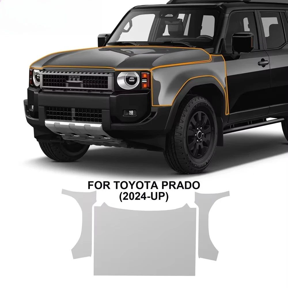 

For Toyota Prado 1958 LC250 2024 2025 TPU Paint Protection Film Clear Bra Pre-cut PPF Anti-scratch Car Body Resistant Invisible
