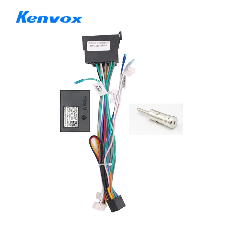 Kenvox Android Car Radio Canbus Box Cable Adaptor For Renault Duster Laguna 3 Sandero 16pin Wiring Harness power Cable adapter