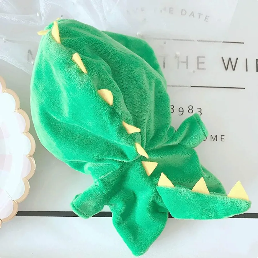niannyyhouse Strój Dinozaura 20cm 7.8in Pluszowa Lalka Ubrania Onesies + Buty 2-częściowy Zestaw Zielona Piżama (Zielony)