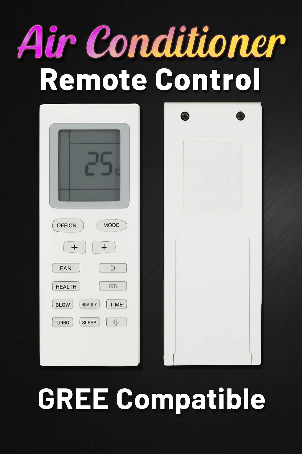 Air Conditioner Remote Control Replacement for Gree YBOF/YB1FA/YB1F2/YBOF2 | Universal AC Controller | No Programming, Easy Setu