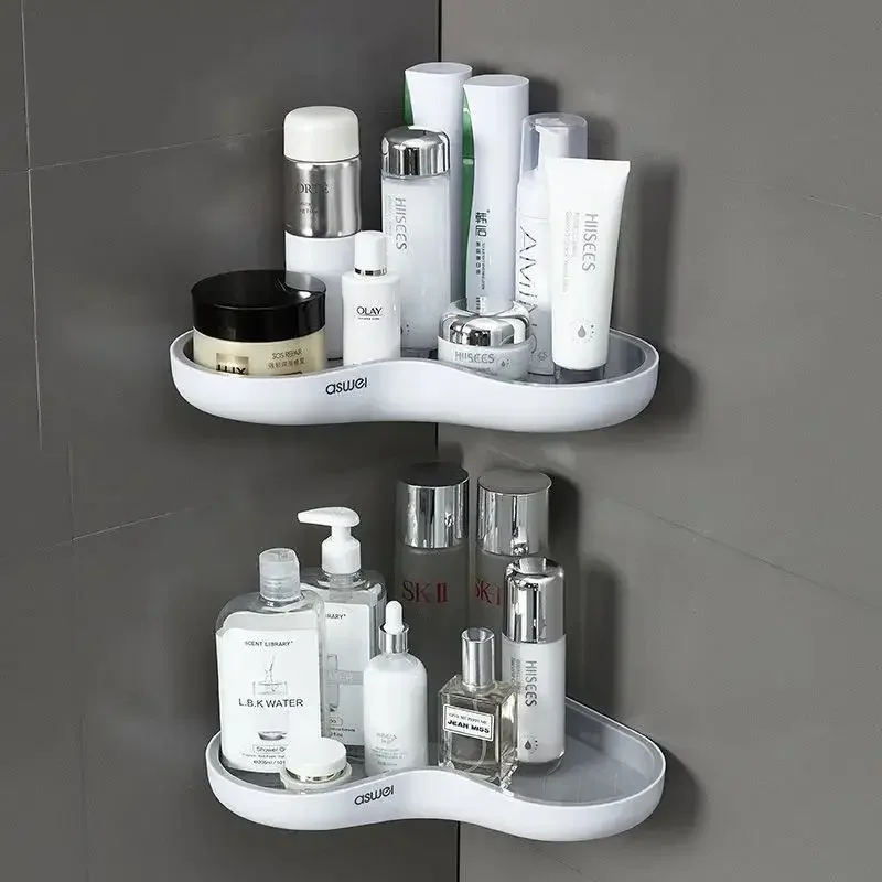 Bathroom Triangle Shelf Wall-mounted Drain Toilet Toilet Supplies Corner Storage Rack on The Wall Shelf Organizer